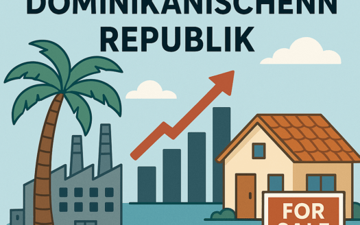 Wohnhaus und Industrie in der Dominikanischen Republik zeigen einen Aufwärtstrend