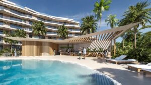 Grillecke Gebäude und Poolanlage Immobilien Punta Cana
