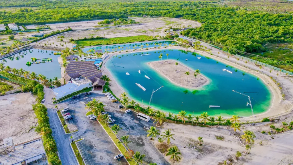 Wasserski anlage von oben in punta cana